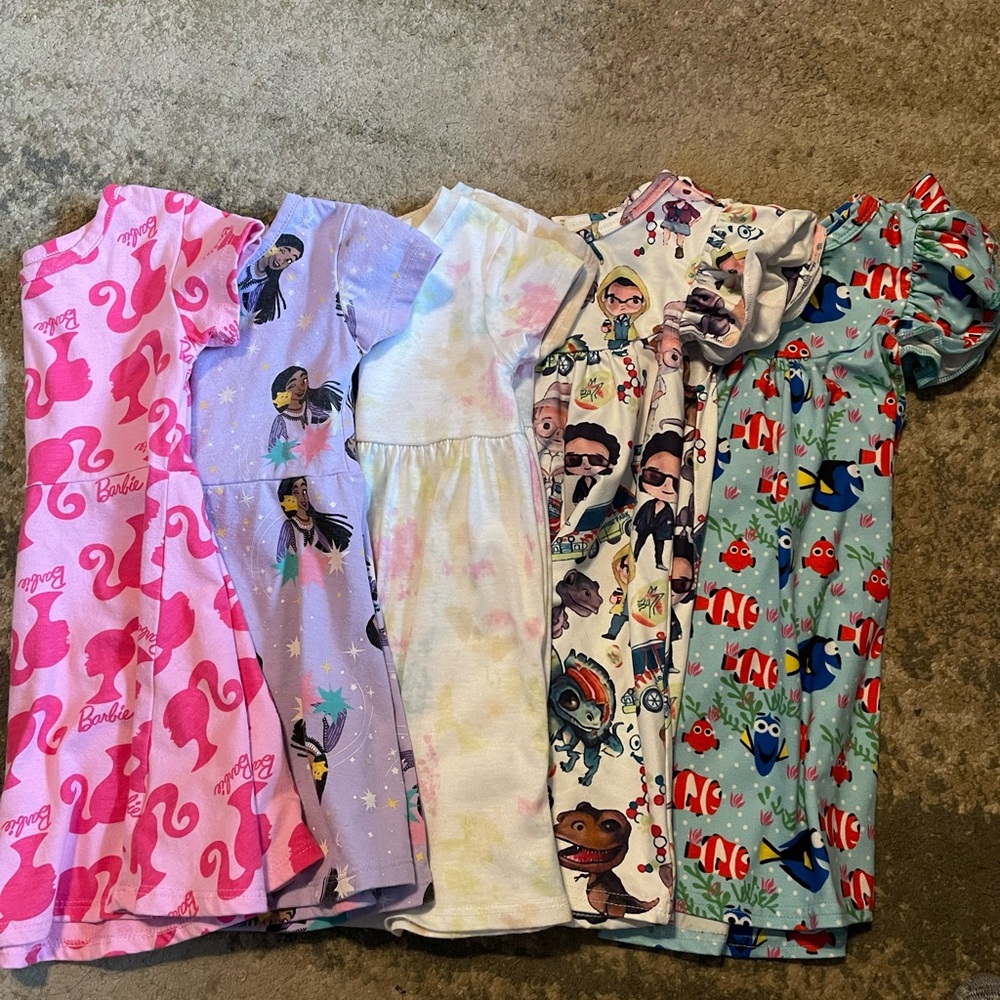 Barbie Kids Nightgown Set - Pink, Purple, White, Blue